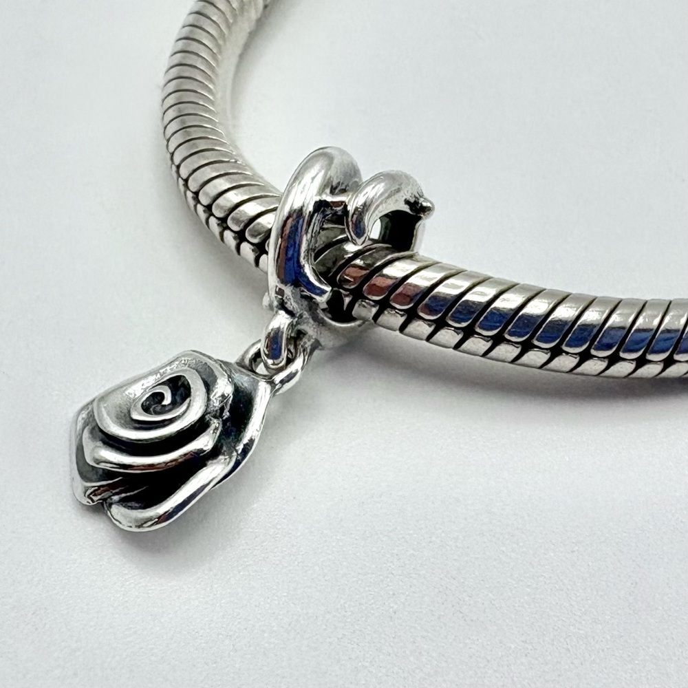 Pandora Rose in Bloom Dangle Sterling Silver Charm - Picture 3 of 4